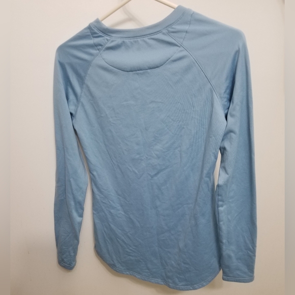 EUC sleek baby blue pj set w fun pattern, sz S - Picture 5 of 8